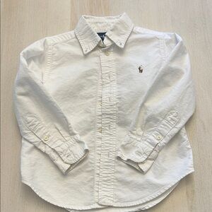 Ralph Lauren White Kids Button Down Shirt 4t